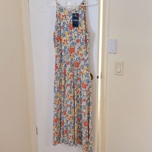Chaps size medium flower dress summer